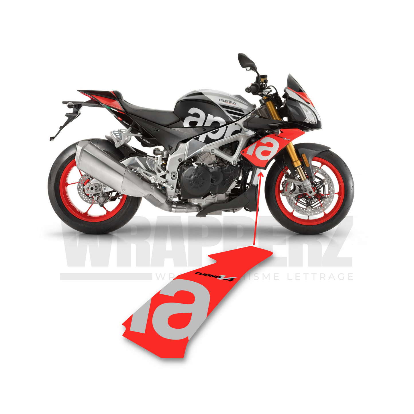 kit graphique pour Aprilia Tuono v4 1100 rr (Côtés)