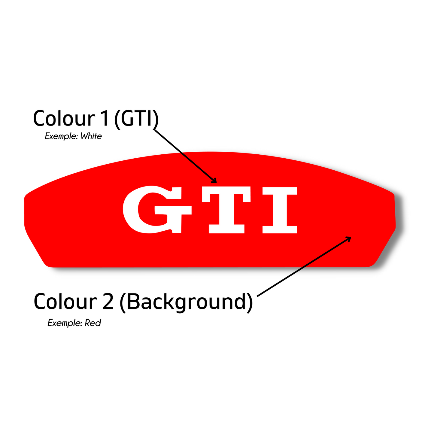 Golf GTI brake caliper stickers