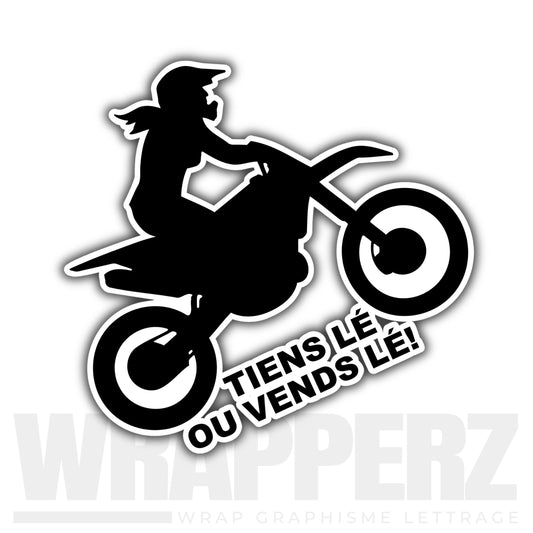 Sticker - Motocross girl ''hold it or sell it''