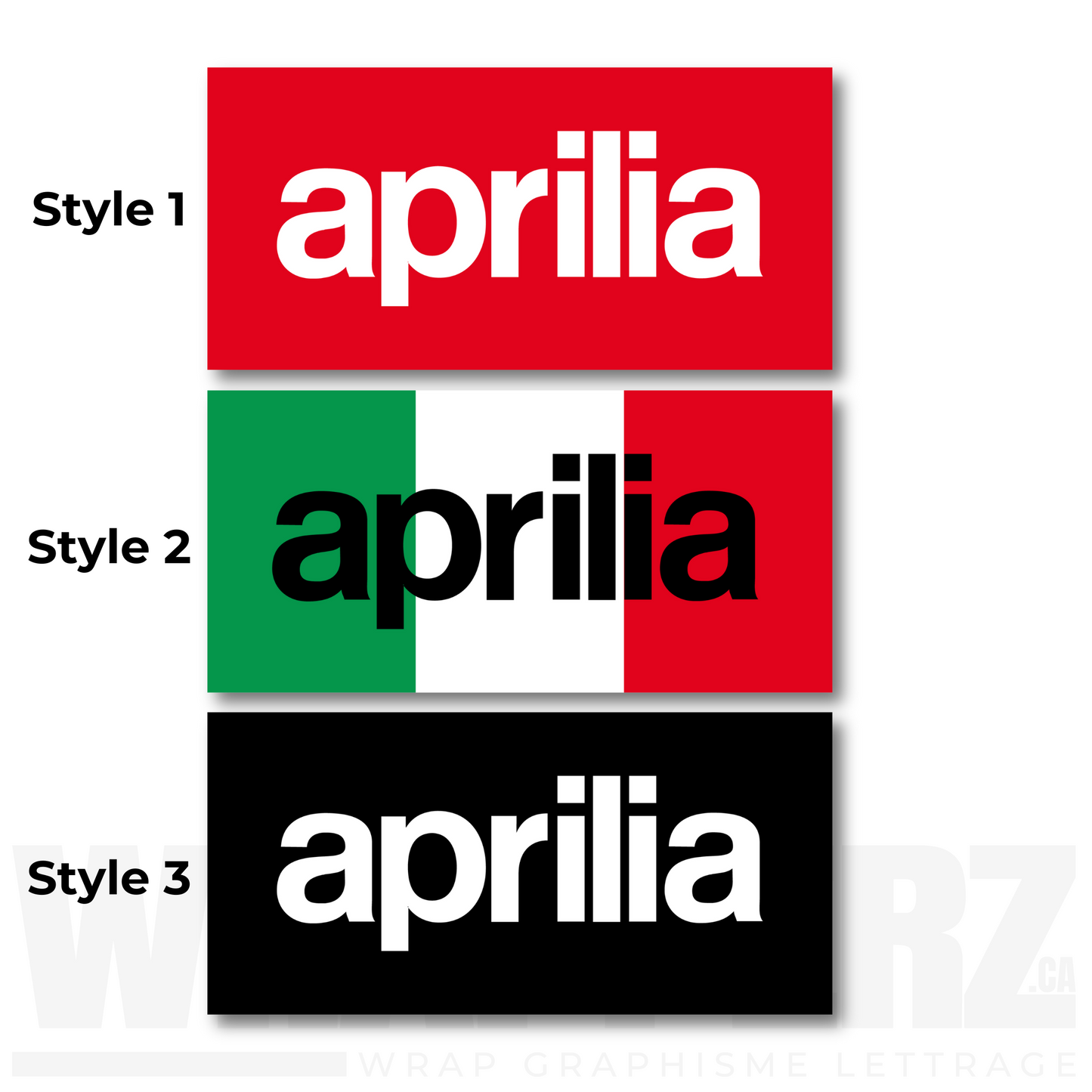 Autocollant - Aprilia avec fond